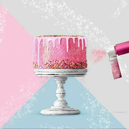 Cake Coloring Duster Manual Spray Gun Baking Decoration Tools Cake Spray Tube Baking Tools Mini Air Compressor Kit Air-Brush