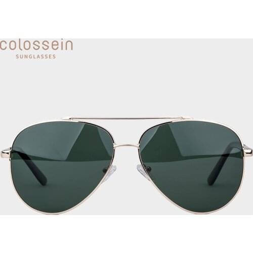 COLOSSEIN Polarized Men Sunglasses Women Vintage Classic Pilot Sun Glasses Retro Metal Frame Eyewear Brand Desiger Oculos De Sol
