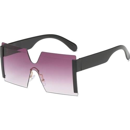 Integrated Lens Frameless Outdoor Sunglasses Fashionable Large Frame Personalized Sunglasses For Men And Women