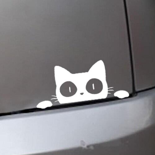 Auto Reflective Sticker Peeking Cat Animal Car Styling Decorative Stickers Auto Window Decals