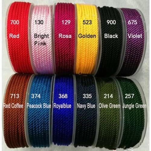 3mm Twisted Twine Milan Cord+DIY Jewelry Accessories Macrame Rope Bracelet Necklace String Cords 7m/roll