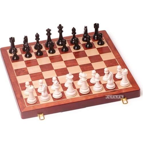 High-grade Wooden International Chess Set Pieces Set Portable Foldable Board Funny Game Chessmen Collection Chessboard Play Kit