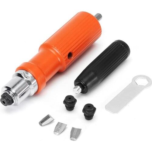 Riveting Tool Drill Adapter Upgraded Electric Rivet Nut Gun Cordless Riveter Adaptor For 2.0-4.8mm Riveter Guns Electric Drill