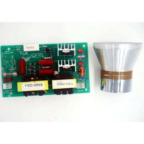 1PC 50W 28KHz 110V AC Ultrasonic Transducer Cleaner +1PC Power Driver Board