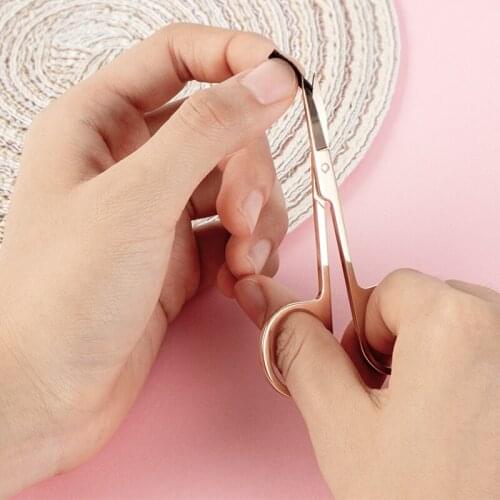 1pcs New Professional Stainless Scissor Nails Eyebrow Nose Eyelash Trimmer Epilator Manicure Pedicure Makeup Tool Accessories