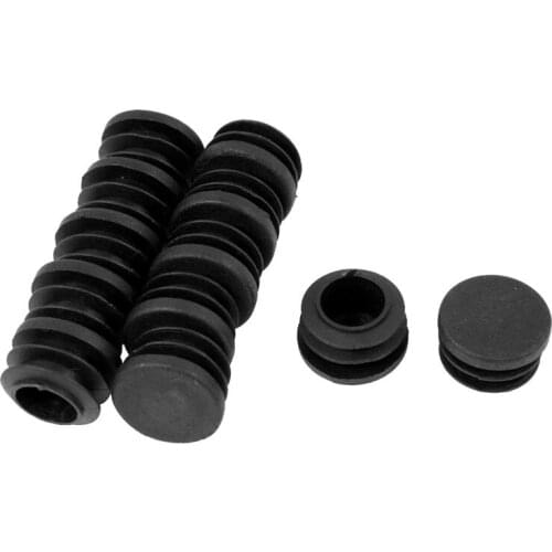 12 Pcs Chair Table Legs 22mm Dia Cap Round Ribbed Tube Tubing Insert