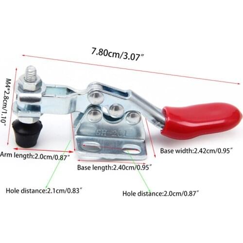 203F 1Pc Metal Horizontal Quick Release Hand Tool Toggle Clamp For Fixing Workpiece