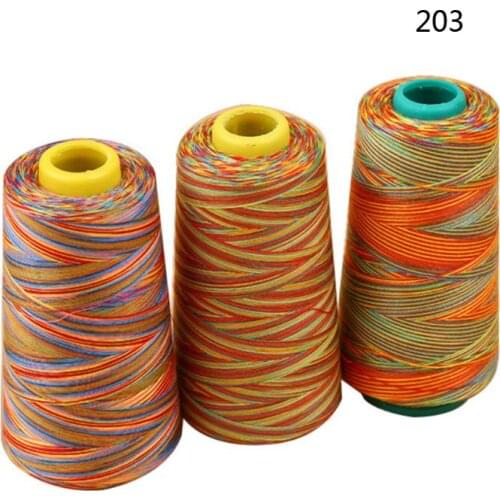 3000 Yards Graident Rainbow Polyester Embroidery Sewing Thread Stitching Yarn F42F