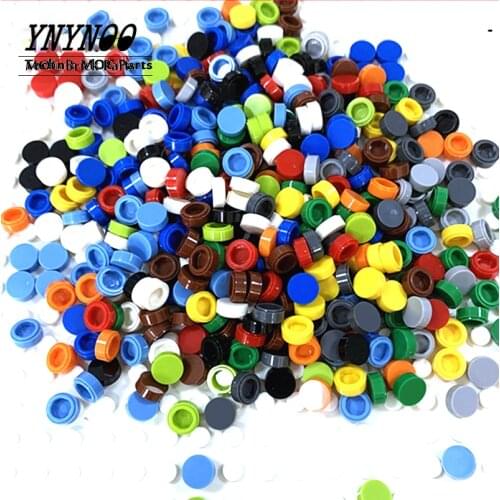 900Pcs/lot Tile Round 1x1 Tiles Round and Curved MOC 98138 Building Blocks Bricks Parts Pixel art LOGO DIY Toys Gifts