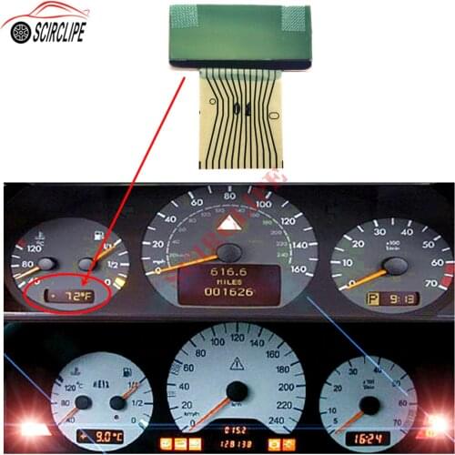 Car LEFT LCD Screen Air-con information Display With Ribbon for Mercedes Benz E-Class W210, CLK-Class W208, SLK-Class R170 W202