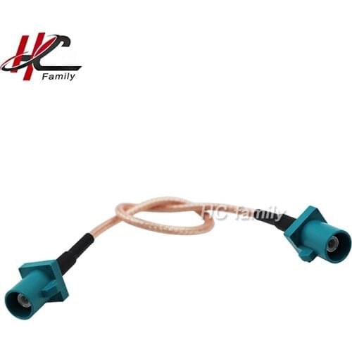RG316 15cm 6in water blue Fakra Z plug to Fakra Z plug FAKRA Automotive RF cable