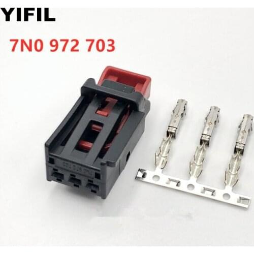 5/10/50/100pcs/lot 3 Pin/Way Female Car Taillight Chair Connector Plug For AUDI VW Tiguan Tail lamp 7N0 972 703