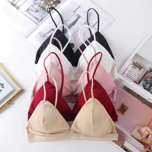 Seamless Soft Bras for Women Thin Strap Wireless Push Up Bra Backless Comfort Underwear Bralette Sexy Lingerie