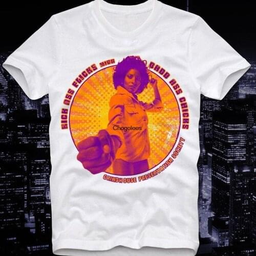 T Shirt Foxy Brown Pam Grier Coffy Cult Movie Retro Vintage Russ Meyer Sexploitatioin B Movie Exploitation(1)