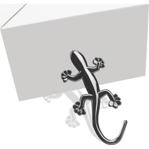 Cool Auto Sticker - 3D Lizard Gecko - Die Cut Gold Silver Decal Bumper Sticker For Windows, Cars, Trucks, Laptops 9.5cm*4.5cm