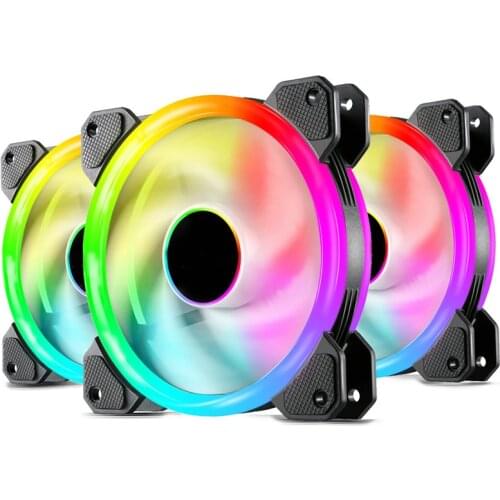 RGB Cooling Fan Computer Case Radiator Fan Adjustable RGB High Performance Quiet 120mm Case Fan PC вентилятор 120 мм rgb