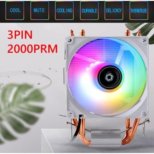CPU Cooler 3 Pin 2000RPM Radiator Heat Sink Desktop PC Case Cooling Fan Quiet Ventilador for AMD/Intel LGA 1200/775/1150 1155