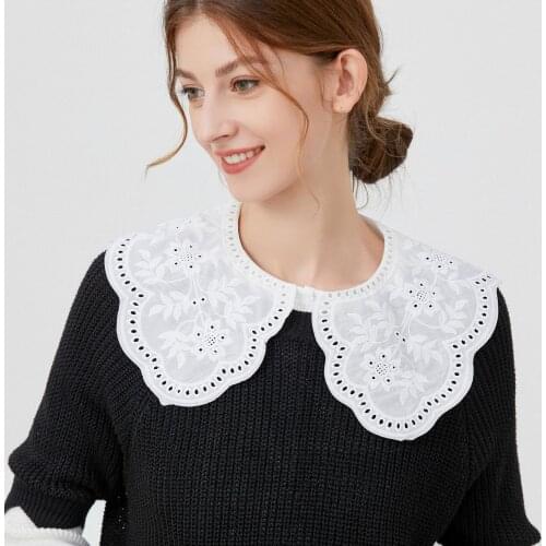 Linbaiway Lapel Fake Collars for Womens Neckwear False Collars Button Down Detachable Half Shirt Collar Clothes Accessories