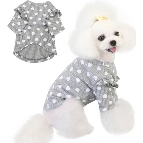 Cotton Love Dog Shirt Autumn Winter Warm Pet Sweater for Samll Dogs Chihuahua Poodle Clothes Mascoutas Clothing sweter dla psa