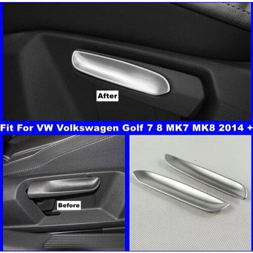 Yimaautotrims Seat Chair Backrest Adjustment Handle Cover Trim Matte Style Fit For Volkswagen Golf 7 2014 2015 2016 2017 2018