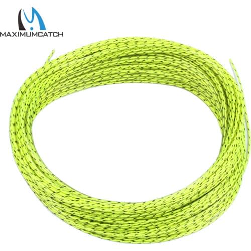 Maximumcatch No-stretch Fly Line Braided ConnectCore PVC Coating 5WT 100FT Yellow/Black