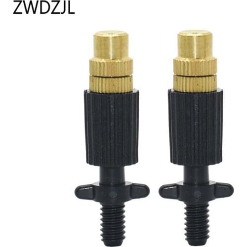 Copper fog nozzle Brass misting water nozzle DIY Micro Drip Irrigation Garden Mist Sprinkler Threaded connector 100PCS