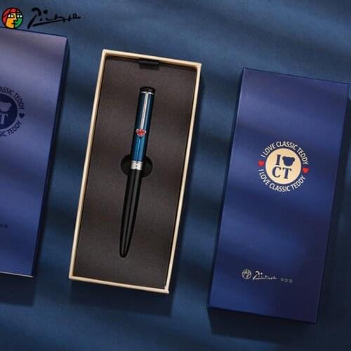 Picasso 921 Metal Roller Ball Pen Blue Teddy Pimio British Series Iridium Fine Quality Writing Pen For Business Office & School