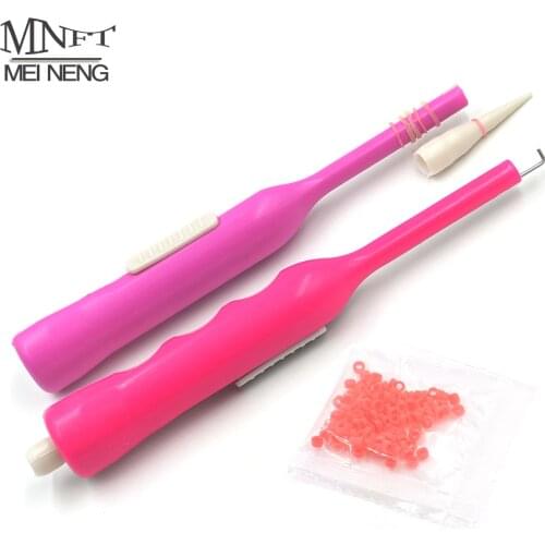 MNFT 2Set Red Worm Lobworm Maggots Bait Banding Tool Tackle Random Color Bait Load Tools Aid