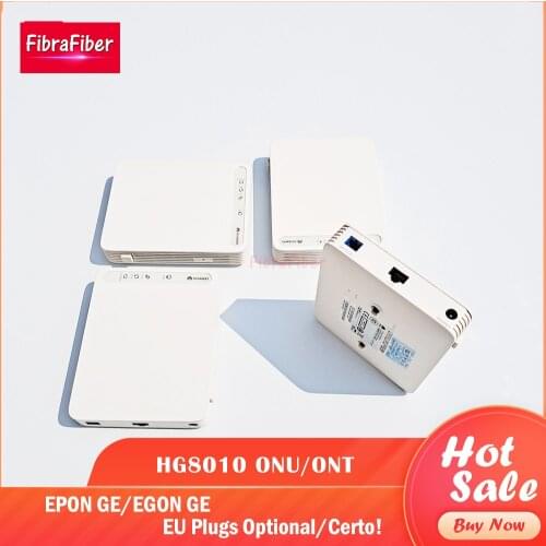 50pcs/Lot HG8010 1FE 1GE GPON EPON Terminal ONU Huawei ont FTTH fiberhome Secondhand modem English Firmware Support Huawei OLT