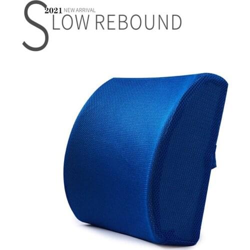 For The Car Seat Pillows Home Office Relieve Pain Soft Memory Foam Lumbar Support Back Massager Waist Cushion Pillow