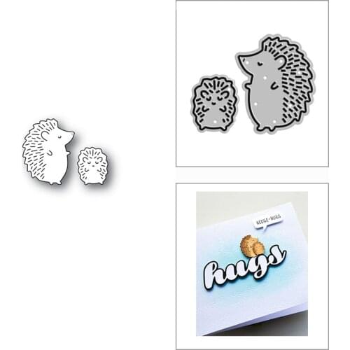 New 2021 Hedgehog Warm Family Animal Metal Cutting Dies for DIY Scrapbooking and Card Making Decorative Embossing Craft No Stamp
