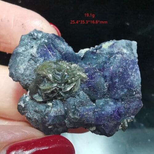 Natural purple fluorite mineral specimen healing energy home decoration QUARTZ GEM