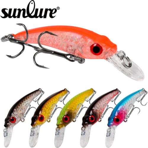 3D Print Minnow 6pc Fishing Lures 6cm-2.36 Hard Lure Fishing Tackle 8# Hook 3.5g Artificial Bait With Top Sunlure Lure
