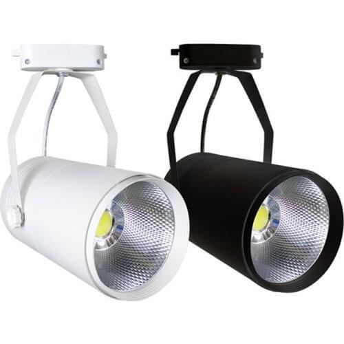 COB track light 12W 15W 20W 30W, black/white track light is suitable for home, shopping mall, indoor background wall lighting