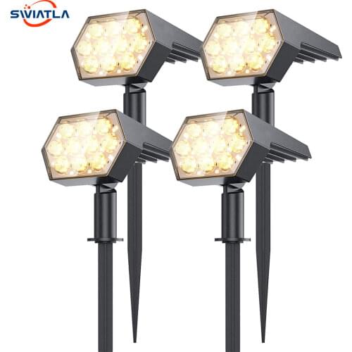 Swiatla Solar Lights Outdoor 92 LED Solar Spot Lights Outdoor IP67 Waterproof Solar Garden Lights 2 In 1 for Yard Garden Porch