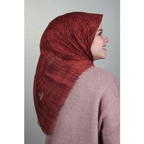 VERTU PATTERNED LINEN FLAMLI SCARF-DESEN-26-RENK-06