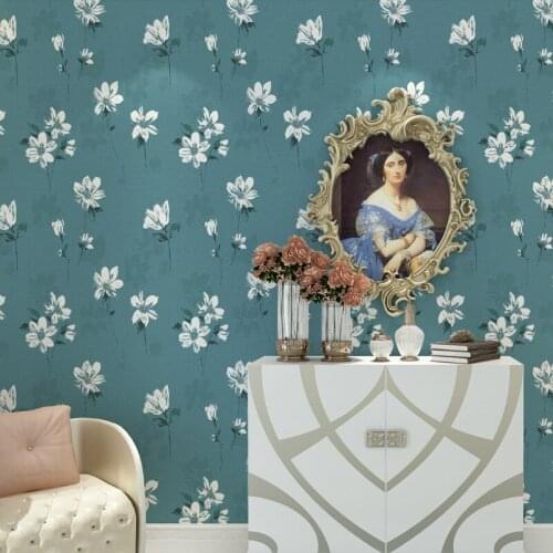 Beibehang Vintage American non-woven wallpaper garden large flower AB wedding room bedroom living room sofa TV background wall