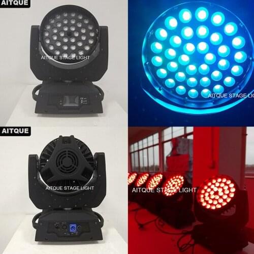10lights+flycase)Stage lighting uv led moving head dmx 36x18w rgbwa uv 6in1 zoom moving head wash light flycase