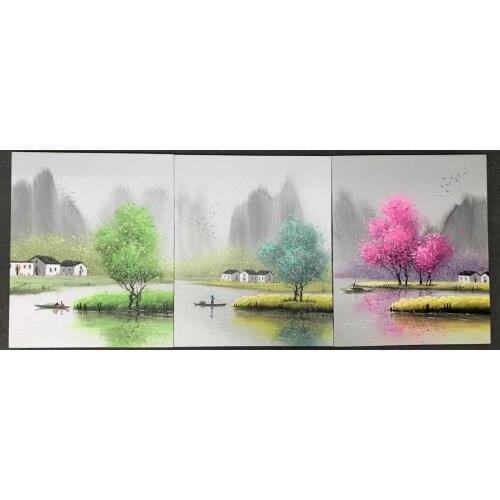100% Hand Painted Modern Chinese Landscape Oil Painting on Canvas Abstract Canvas Painting Wall art Picture for Home Decoration