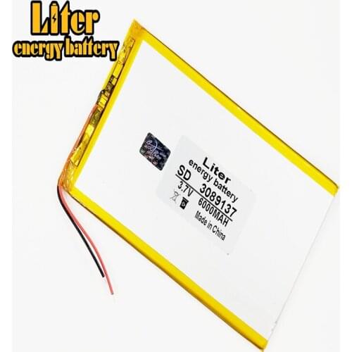 3.7V 3089137 tablet battery 6000 mah each universal rechargeable for tablet pc 8 inch 9 inch 10inch