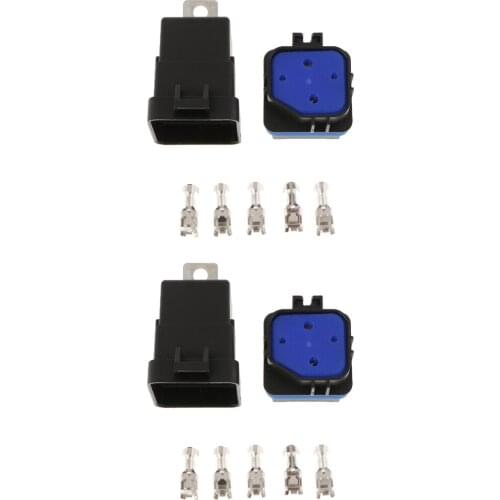 4X 40A 24V 4Pin Relay Auto Alarm Audio&Air Conditioning Horn Relays Socket