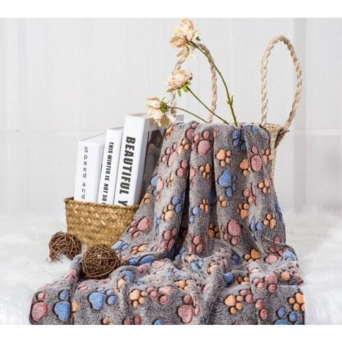 50cm*160cm/Piece,Footprints Double-Sided Medium Thick Flannel Cloth,Clothing Blanket,Pet Nest Fabric,DIY Handmade Materials