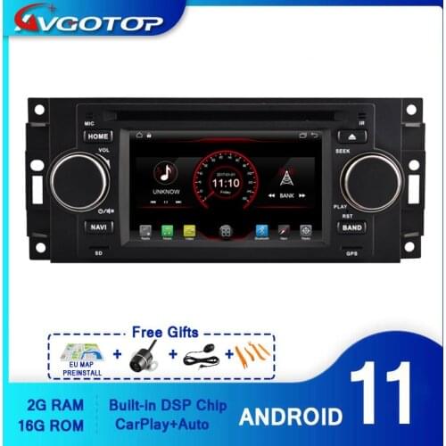 AVGOTOP Android 10 Wince Car Radio DVD Player For CHRYSLER 300C 2G 16G GPS Multimedia