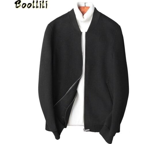 Boollili 2020 100% Wool Coat Men Short Spring Autumn Wool Mens Jackets and Coats Korean Sobretudo Masculino