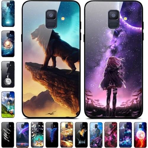 Tempered Glass Case for Samsung Galaxy A8 A6 Plus 2018 Cases Protective Phone cases for Samsung A8 A730F A530F Cover Bumper A 8
