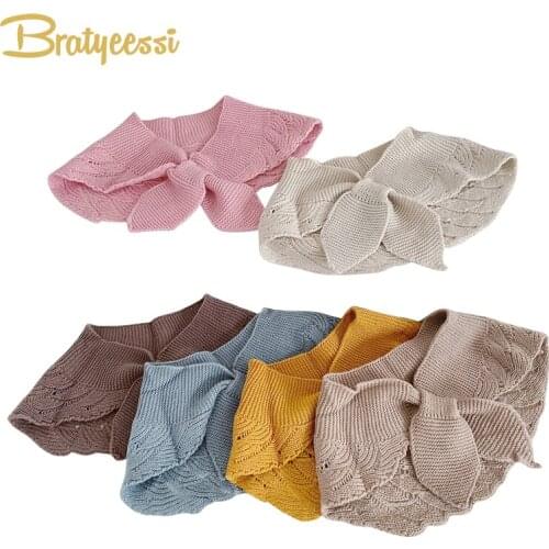 2021 Kids Knitted Scarf Autumn Winter Baby Shawl Children Scarf Kids Neckwear for Girls Scarves Baby Accessories 3-8Y