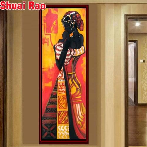 Large size 3d mosaic african woman hug baby 5d Full drill DIY Diamond Painting Rhinestone of pictures Embroidery maternal love