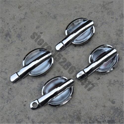 For Skoda Rapid 2012~2019 ABS Chrome Door Handle Bowl Door handle Protective covering Cover Trim Car Styling