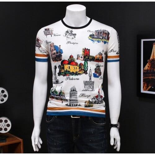 Streetwear 2020 Summer Top Tee Men T Shirt Round Neck Fashion Creative Print Harajuku Men T-shirt Camisetas Hombre Brand T Shirt
