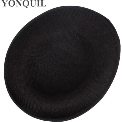 NEW ARRIVAL 30CM Black Color Big Millinery Imitation SINAMAY Fascinators Base Party Hat DIY Hair Accessories Cocktail Headpieces